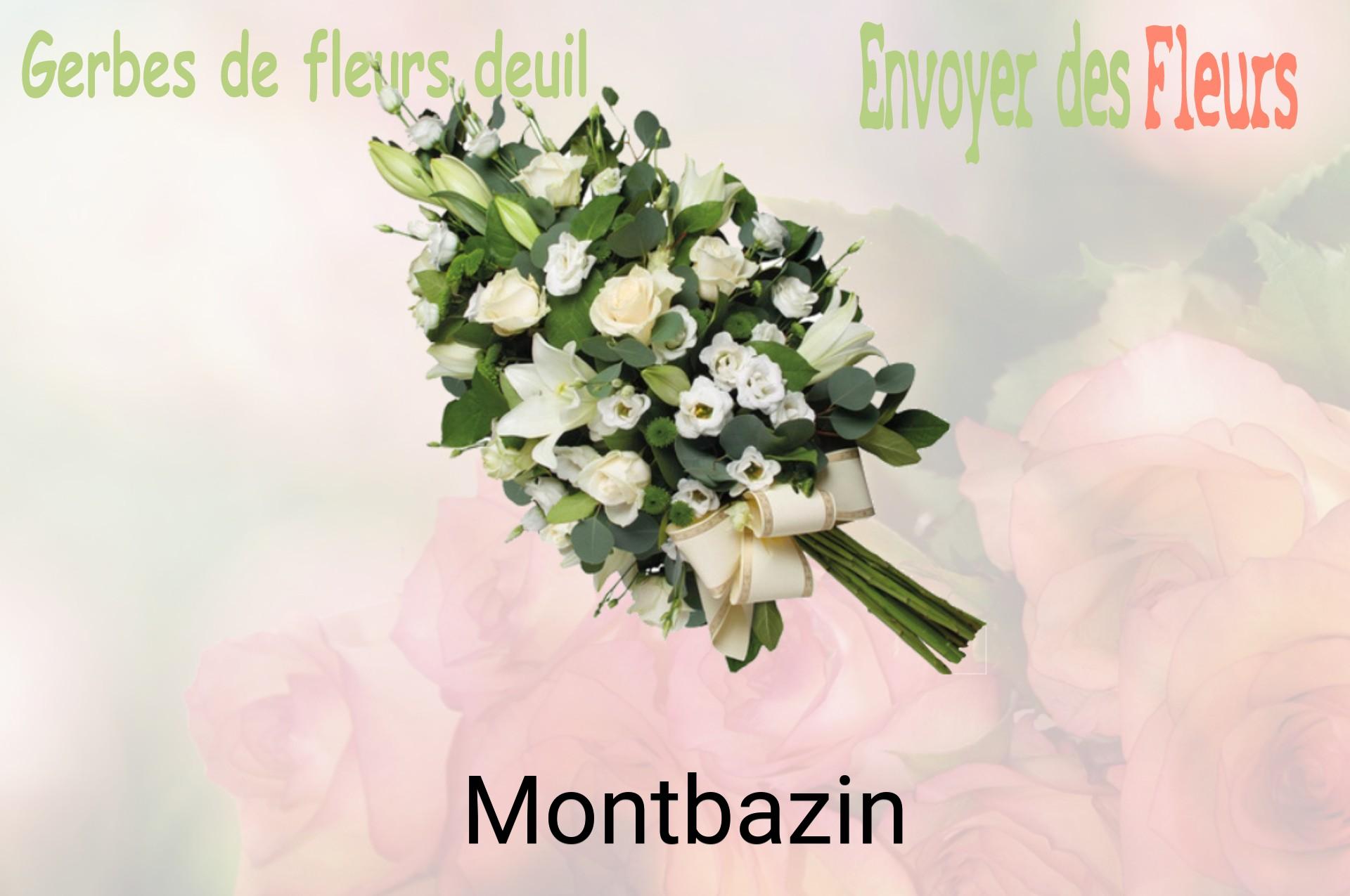 Gerbe de fleurs de deuil livrée à Montbazin